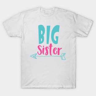 Big Sister, Older Sister, Arrow, Sibling, Family T-Shirt